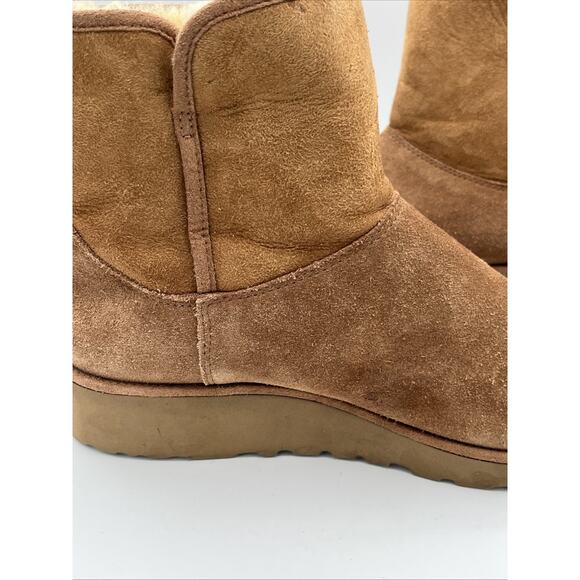 UGG CLASSIC KRISTIN WEDGE BOOTIE BOOT SHORT ANKLE CHESTNUT BROWN BOOT US 10 - Picture 16 of 16